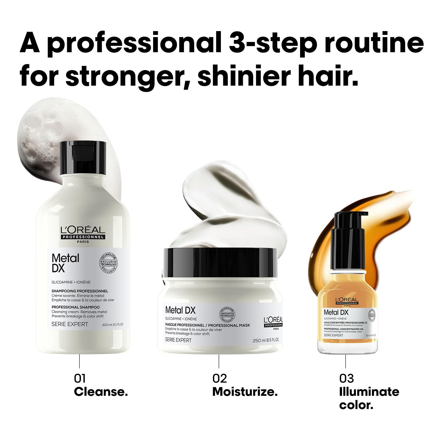L’Oréal Professionnel Metal DX Anti Breakage Hair Mask| Professional Mask for Less Breakage, 97% less hair breakage in 1 use | With Glicoamine | For Men & Women, 250ml