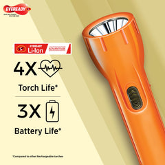 Eveready Streak DL22, Rechargeable 1W Emergency Torch, Easy Plug & Play Charging, Overcharge & Deep Discharge Protection, Powered by Li-Ion Battery