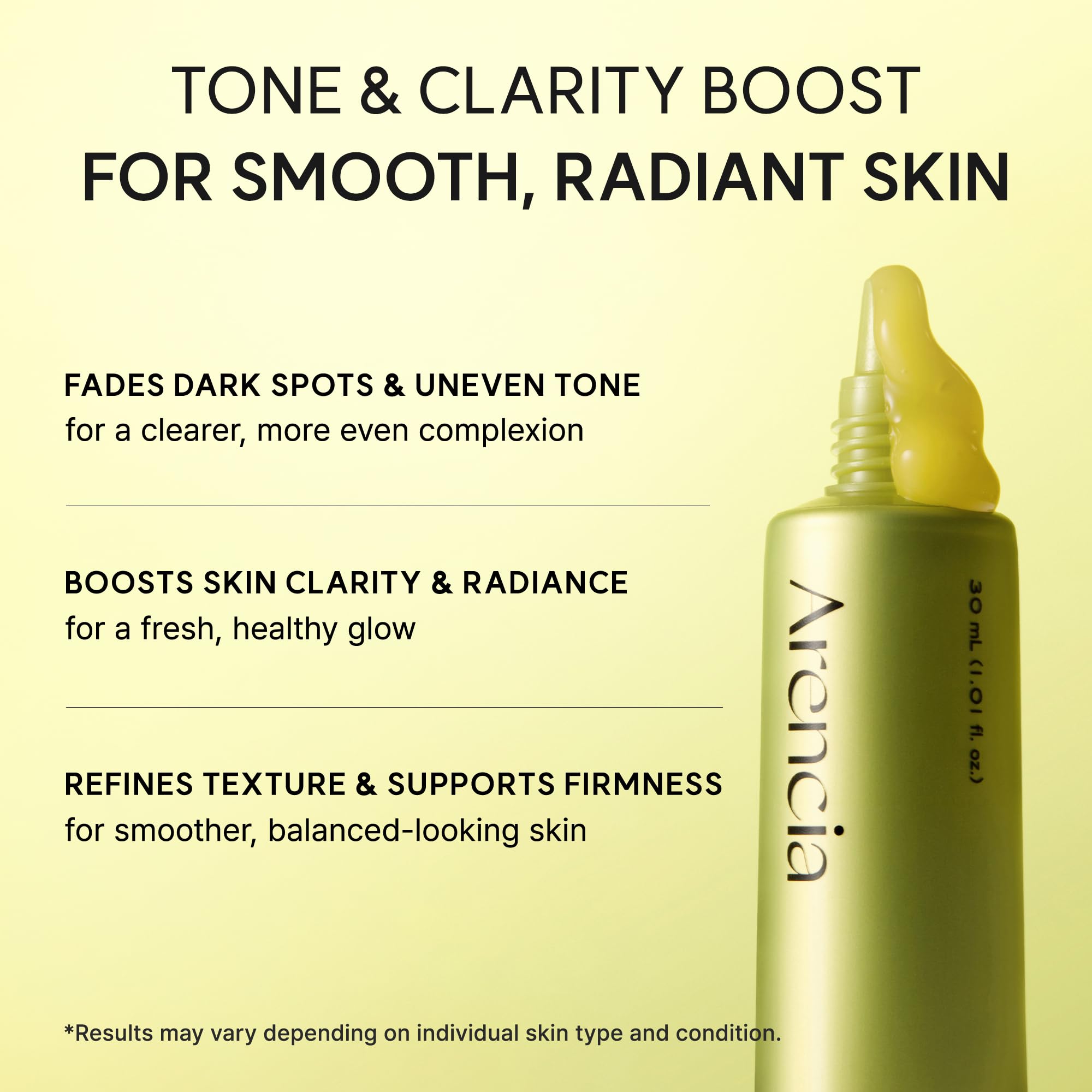 Arencia Vitamin C Booster Shot, 5% Dual Vitamin C + Glutathione Serum for Dark Spot Care