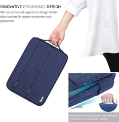 Dyazo Laptop Sleeve Compatible for 13.3 | 14.1 | 15.6 Inch Notebook MacBook Laptops | 2 Front Accessory Pocket And Handle (Blue) - Personal Computer from Dyazo - Shop in Sri Lanka at Arcade.lk