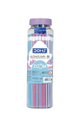DOMS Zoom Ultimate Dark Triangle Pencil | Jar Pack, 30 Pieces | Contains Pencils, Sharpener, Eraser Multicoloured, Pack Of 1 (DM7274)