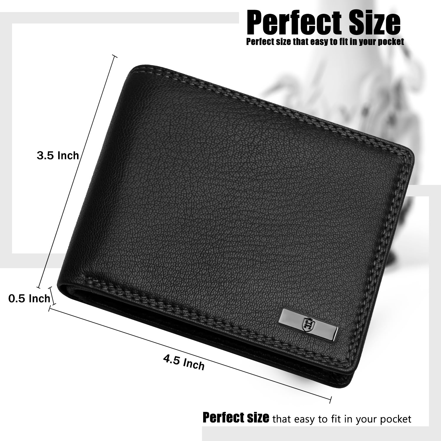 HORNBULL Stella Mens Black Purse | Stylist Mens Wallet with RFID Blocking | Wallet Men Brown Genuine Leather Gift Set