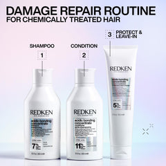Redken Acidic Bonding Concentrate Leave In Conditioner With Citric Acid, 150 ml | Professional Bond Repair Treatment & Heat Protectant For Dry, Damaged, Coloured and Frizzy Hair | For Men & Women
