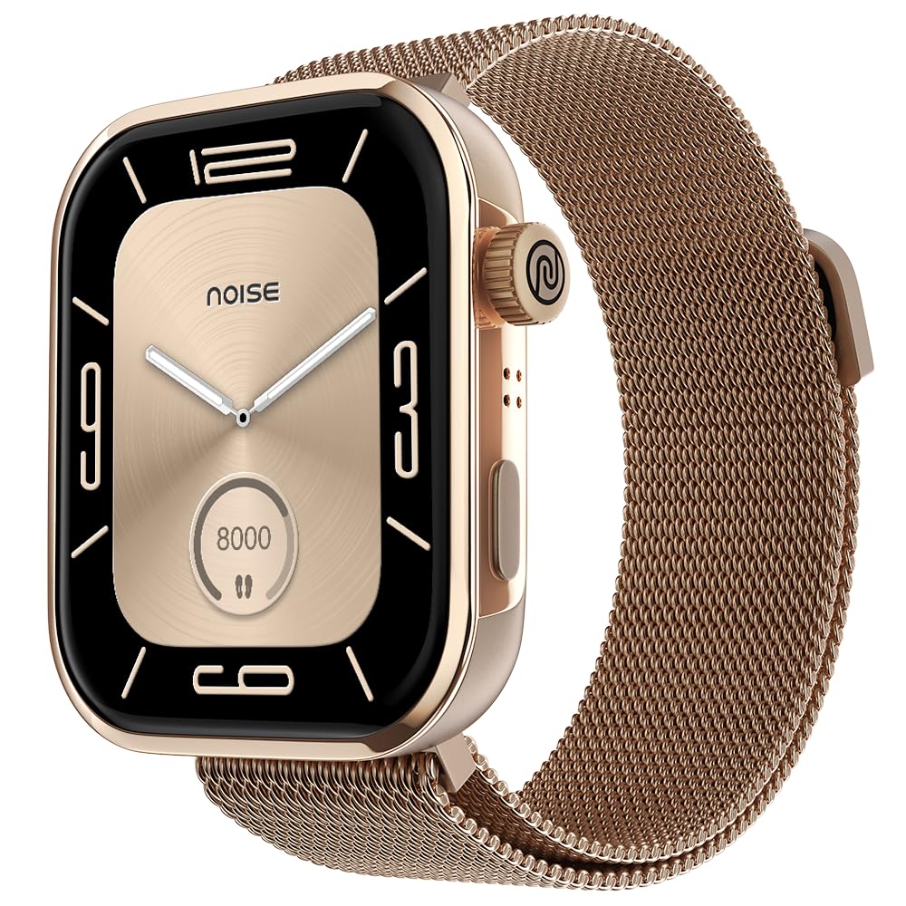 Noise Pro 5 Smart Watch with 1.85" AMOLED Display, BT Calling, New DIY Watch Faces, Ultra Personalization with Smart Dock, Productivity Suite, 100 Sports Modes and More (Rosegold Elite)