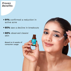 Pilgrim 2% Salicylic Acid Face Serum Anti-Acne | Fights Active Acne & Pimples | Reduces Blackheads,Oiliness, Excess Oil & Bumpy Texture | BHA Based Exfoliant | For Women and Men I10 ml