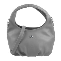 Metro Grey Faux Leather Premium Zipper Casual Sling Bag For Women