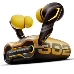 GOBOULT Mustang Torq Wireless in Ear Earbuds with 60H Playtime, App Support, Quad Mic ENC, 45ms Low Latency, 13mm Driver, Breathing LEDs