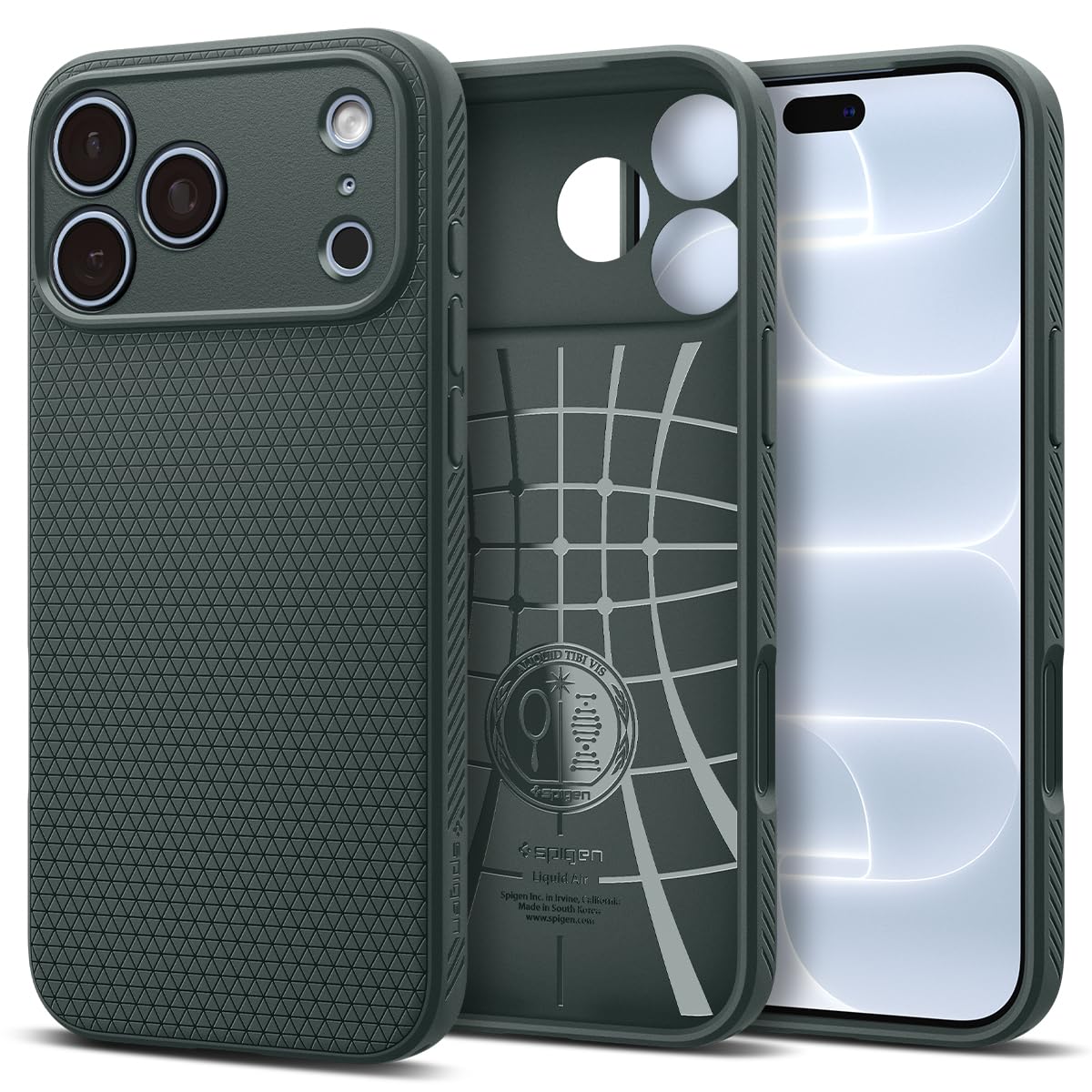 Spigen Liquid Air Back Cover Case for iPhone, Durable Protection, Air Cushion Technology - TPU | Matte Black