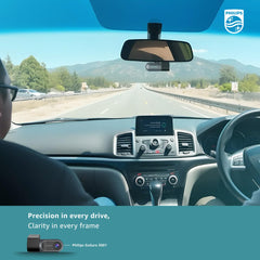 Philips GoSure 3001 Dash Cam for Car, Full HD 1080p, G-Sensor, Loop Recording, Night Vision, Wide Angle Lens, Car DVR Camera, Compact Design – Black