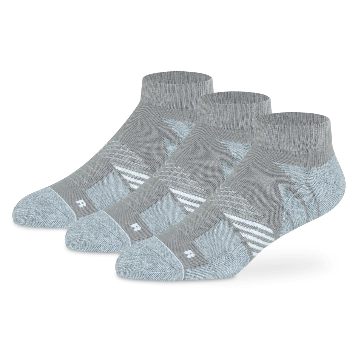 Supersox Ankle Length Performance Sports Socks for Woman | Combed Cotton | Moisture Absorbent & Anti-Odour | Durable Welt for Long-Lasting Comfort | Grey | Pack of 3
