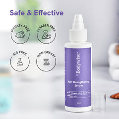 Be Bodywise Hair Strengthening Serum 100ml | For Dry & Damaged Hair | With Argan, Sunflower & Olive Oil | Paraben, SLS Free