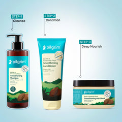 Pilgrim Patua & Keratin Hair SMOOTHENING SHAMPOO for Dry & Frizzy hair | Sulphate & Paraben free shampoo for Women & Men | Hair Smoothening & healthy scalp | 400 ml