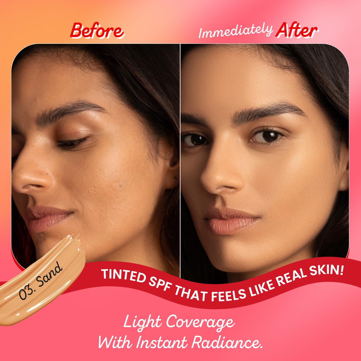 Dot & Key Strawberry Dew Tinted Sunscreen SPF 50+ Pa++++ - 03 Sand | Protection Against UA/UB | Broad Spectrum, Water & Sweat resistant | For All Skin Types | 50ml
