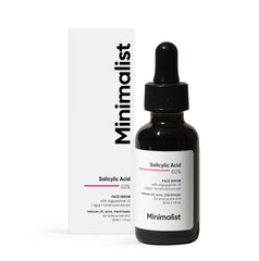 Minimalist 2% Salicylic Acid Serum for Acne & Blackheads | BHA Exfoliating Anti Acne Serum for Pore Cleansing & Oil Control | Pore Tightening Treatment for Oily & Acne-Prone Skin | 30ml