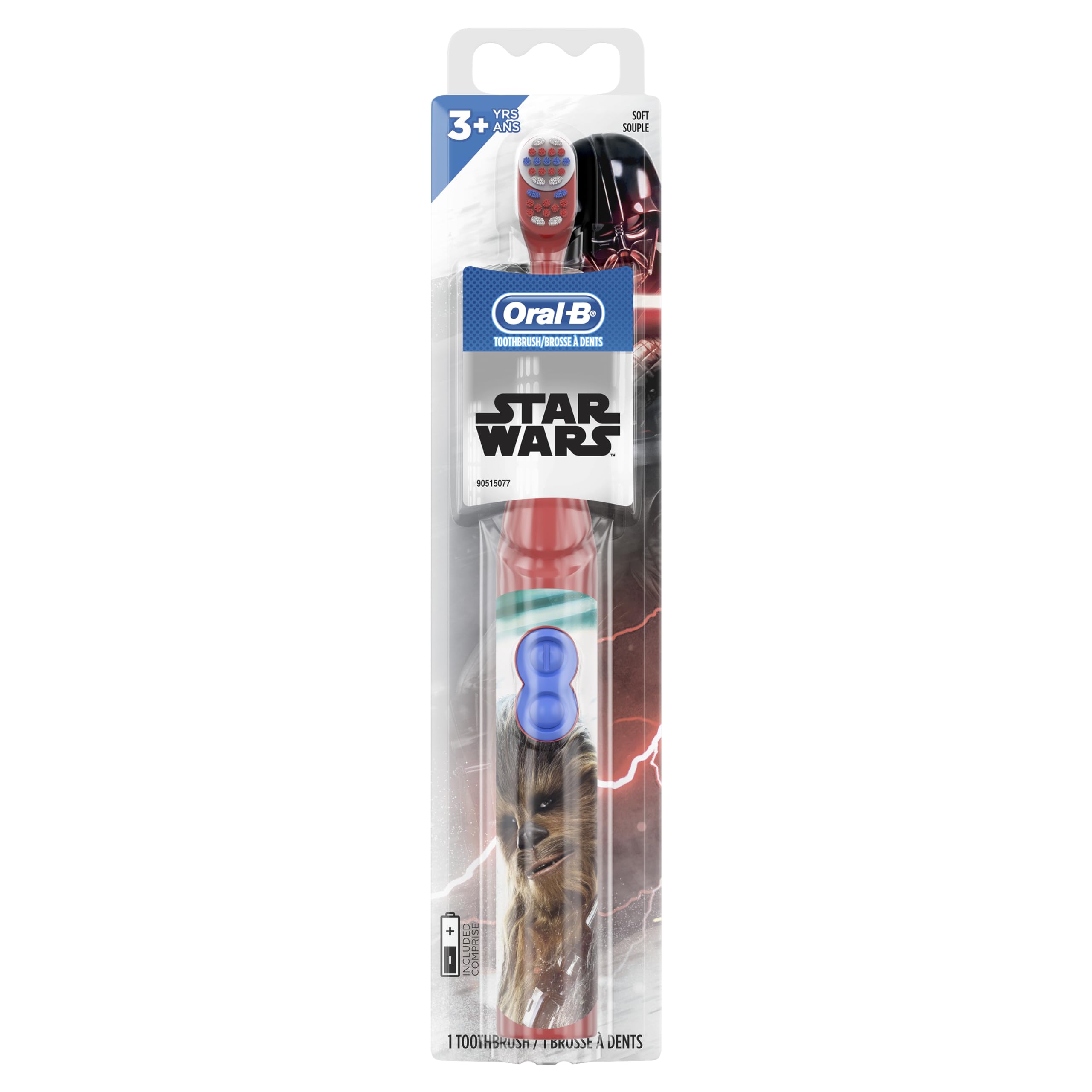 Oral-B Battery Electric Powered Kid'S Toothbrush Featuring Star Wars Soft, 1, Pack of 1