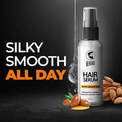 Beardo Hair Serum 50ml for Instant Shine & Anti-frizz with Argan Oil, Made for Men's Hair, Super Light-weight