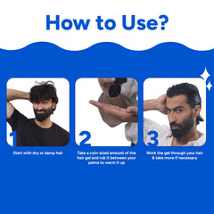 Arata Flax Seed Extract Styling Hair Gel | Medium to Strong Hold | Sleek, Slicked Back Styles | Manages Frizzy Hair and Flyaways | Non-Sticky, Alcohol Free Formula | 50 ML