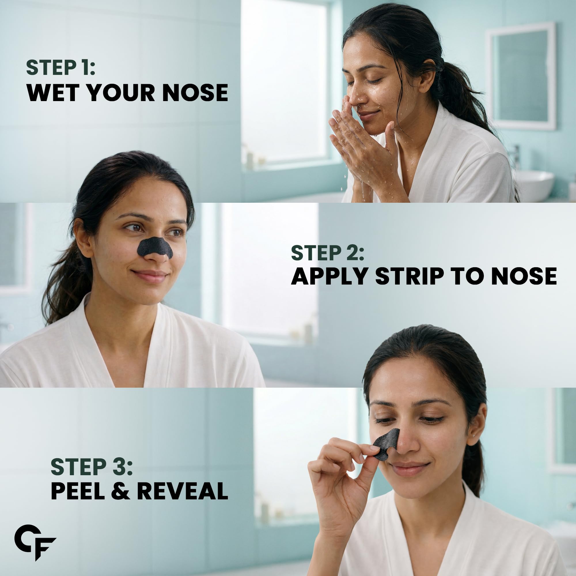 Carbamide Forte Charcoal Nose Strips for Blackhead Removal | Blackheads Removal Strips for painless and instant black head removal | Works within 15 minutes - 10 Strips