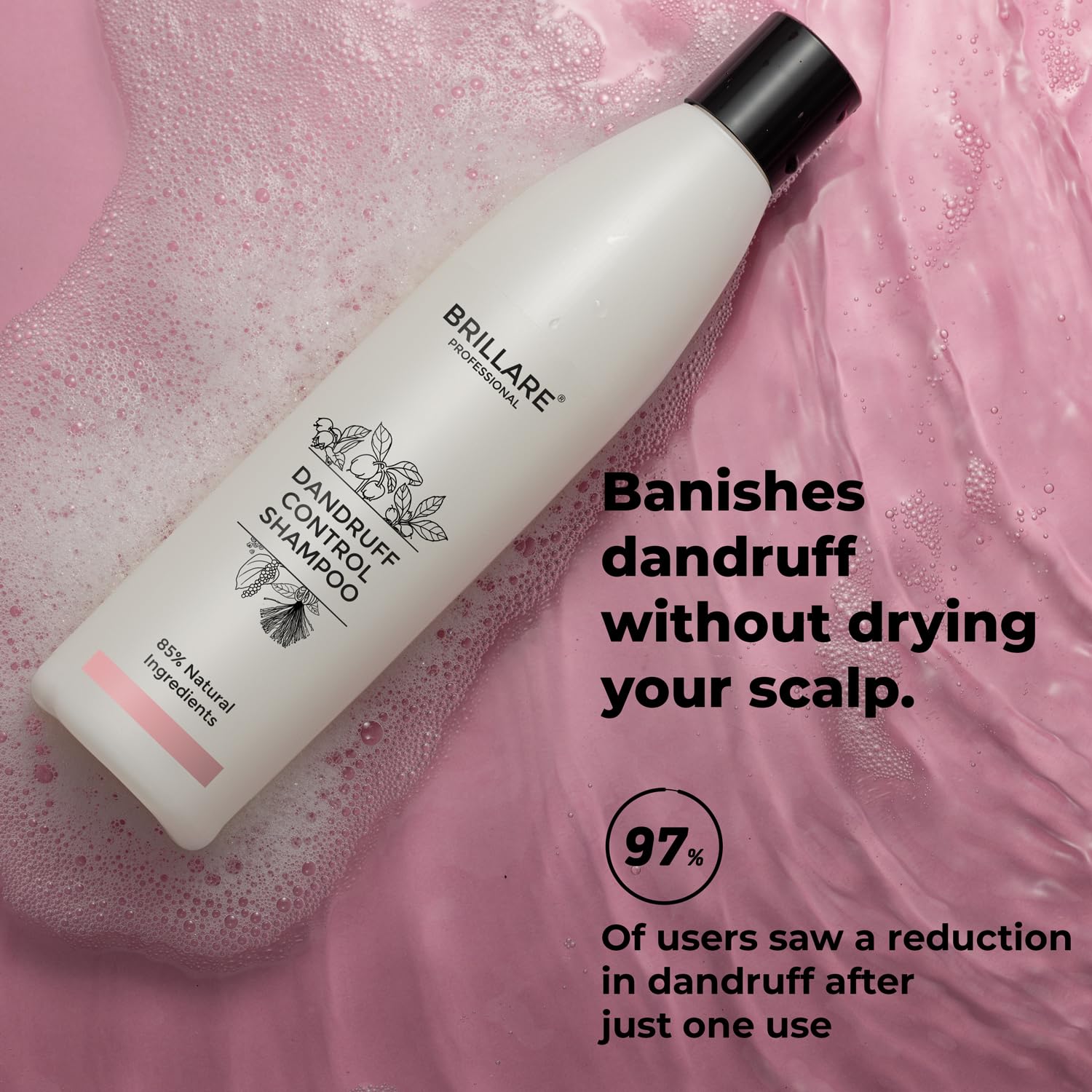 Professional Dandruff Control Shampoo | Anti Dandruff Shampoo for Women & Men | Shampoo for Dandruff & Itchy Scalp Relief | Reduces Flakes from 1st Wash | 300 ml