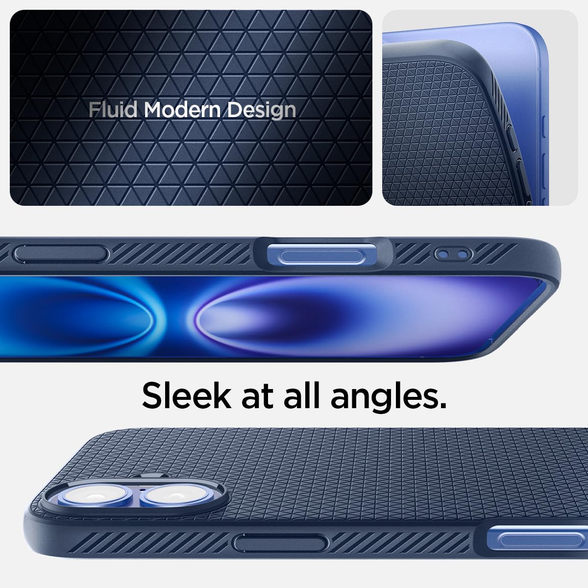 Spigen Liquid Air Back Cover Case for iPhone, Durable Protection, Air Cushion Technology - TPU | Matte Black