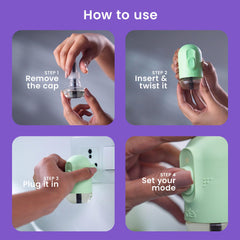 Godrej aer Plug Electric Air Freshener 2 Refills (20ml each) | Violet Bloom | Lasts up to 120 days, Liquid