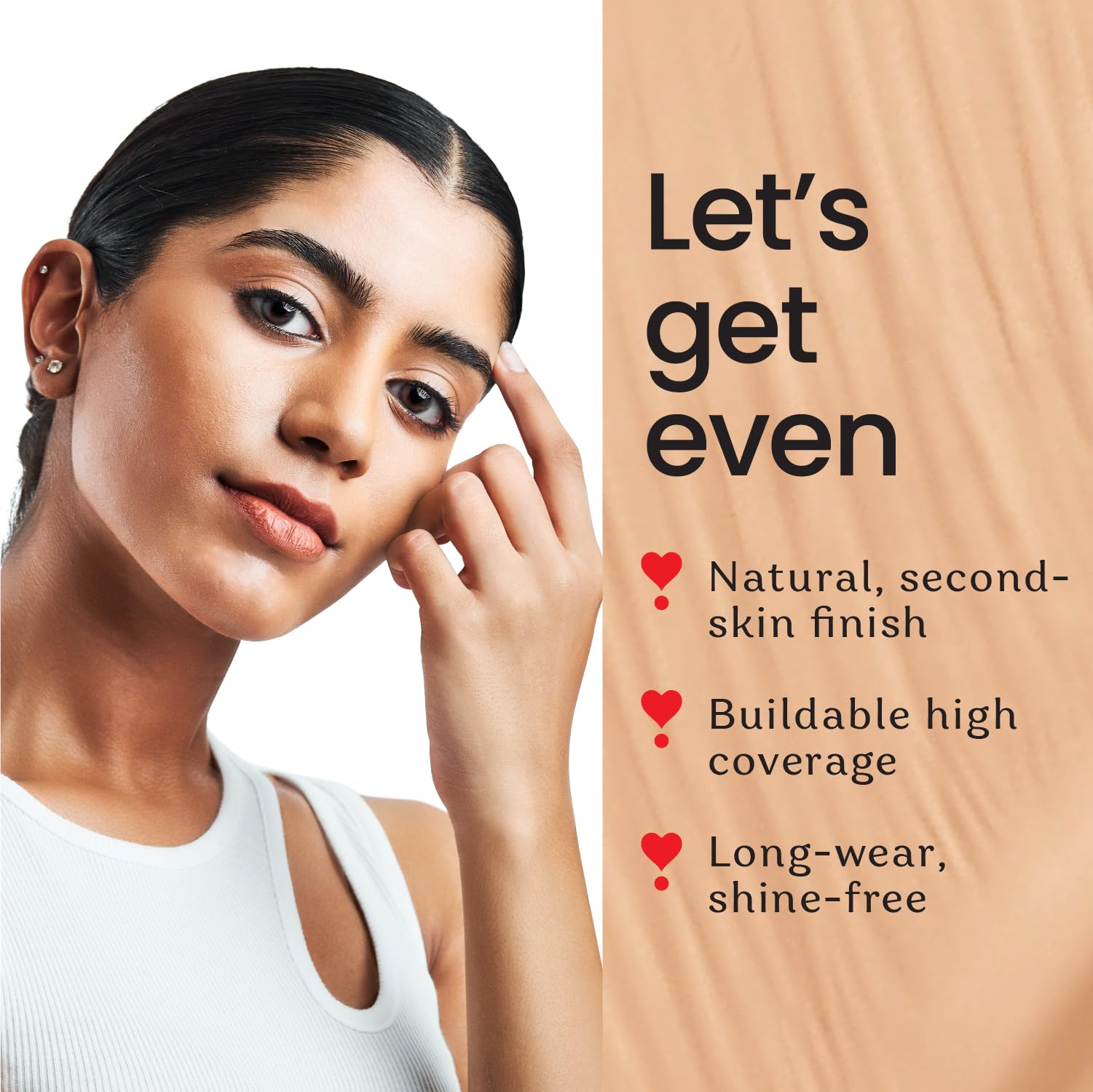 Color Cupid Truly Me Liquid Foundation | High Coverage, Easy Blend | Everyday Comfort, Longwear, Second skin finish | Triple power of Niacinamide, Ceramides and Hyaluronic Acid | Cinnamon | 30ml