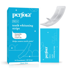 Perfora Teeth Whitening Strips - Pack of 14 Treatments (28 Strips) – Whitens Teeth in 1 Use | Sensitivity-Free, Enamel-Safe Oral Care | PAP & Hydroxyapatite for Stain Removal