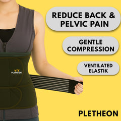 PLETHEON Post Pregnancy Belt For Belly, Waist & Pelvis Slimming belt For After Delivery C-Section Abdomen belt Postpartum Stomach Wrap Abdominal belt (Free size-Green),Cotton Blend