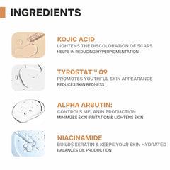 DERMATOUCH Kojic Acid 2% Cream | Non-greasy | For Pigmentation, Blemishes and Dark Spots reduction - 15G