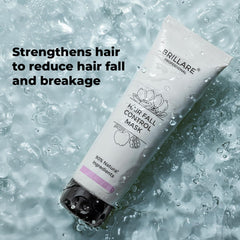 Brillare Professional Hair Fall Control Mask, Hair Conditioner Enriched With Soy Protein & Vital Plant Extracts, Strengthen roots, Prevent Breakage & Reduces Hair Fall, 125g