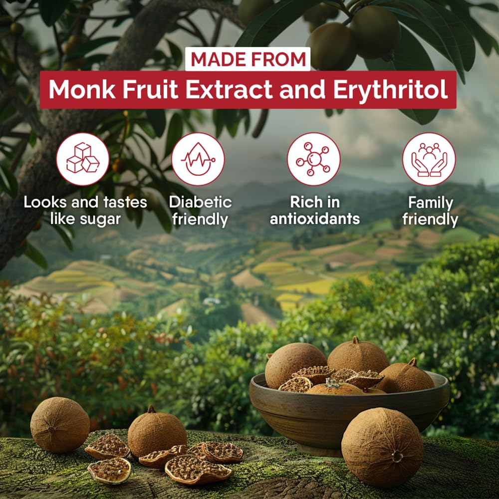 TruNativ Everyday Sweet| Natural 1:1 Sugar Replacer | Monk Fruit Extract | Natural Sweetener | Zero Calories - Zero Carb - Diabetic Friendly - Keto Friendly | Cook Bake Blend - No Aftertaste | 150g