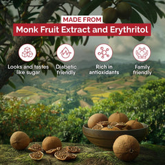 TruNativ Everyday Sweet| Natural 1:1 Sugar Replacer | Monk Fruit Extract | Natural Sweetener | Zero Calories - Zero Carb - Diabetic Friendly - Keto Friendly | Cook Bake Blend - No Aftertaste | 150g