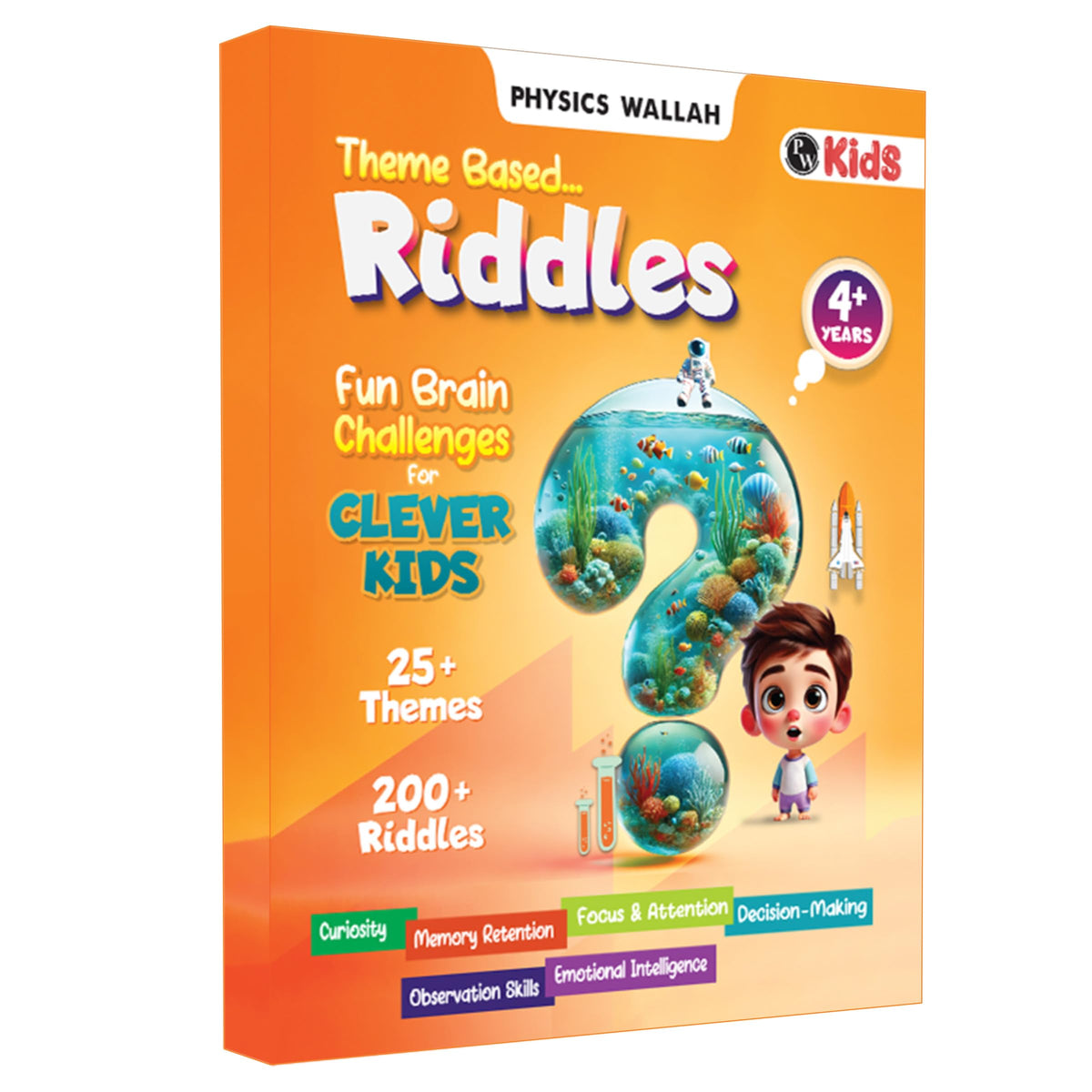 Riddles Book For Kids | 200+ Theme Based Riddles Book For 4+ Years Old | English Interactive Brain Teasing Riddle Activity Book For Growing Kids [Paperback] PW (PW )