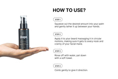 Dapr. Beard Wash (50 ml) |Made with Hyaluronic Acid & Vetiver Oil| Cleanse | Hydrate | Condition |