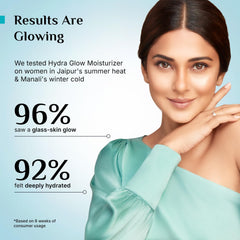 Pilgrim Korean Rice Water Hydra Glow Moisturizer 100Gm with 5 Hyaluronic Acids, 3% Niacinamide, 5 Ceramides | 5x Hydration & Instant Glass Skin | Oil-Free, Lightweight Gel | All SkinTypes | Women,Men