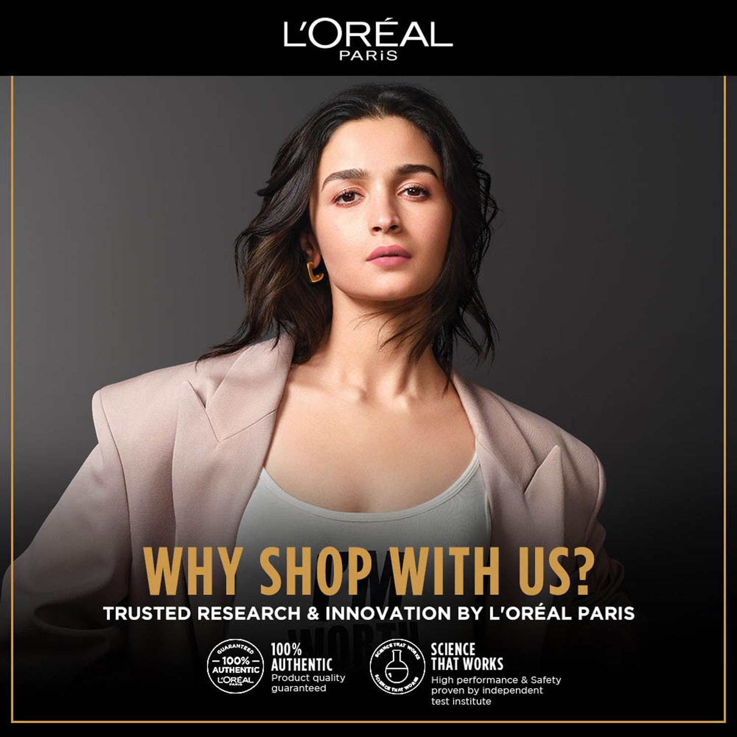 L'Oreal Paris Glycolic Gloss Serum, Powered By Glycolic Acid, For Dull Hair, Gives 72H Shine & Improves Hair Quality, 40Ml