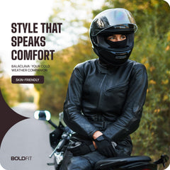 Boldfit Full Face Mask Balaclava for Bikers | Black