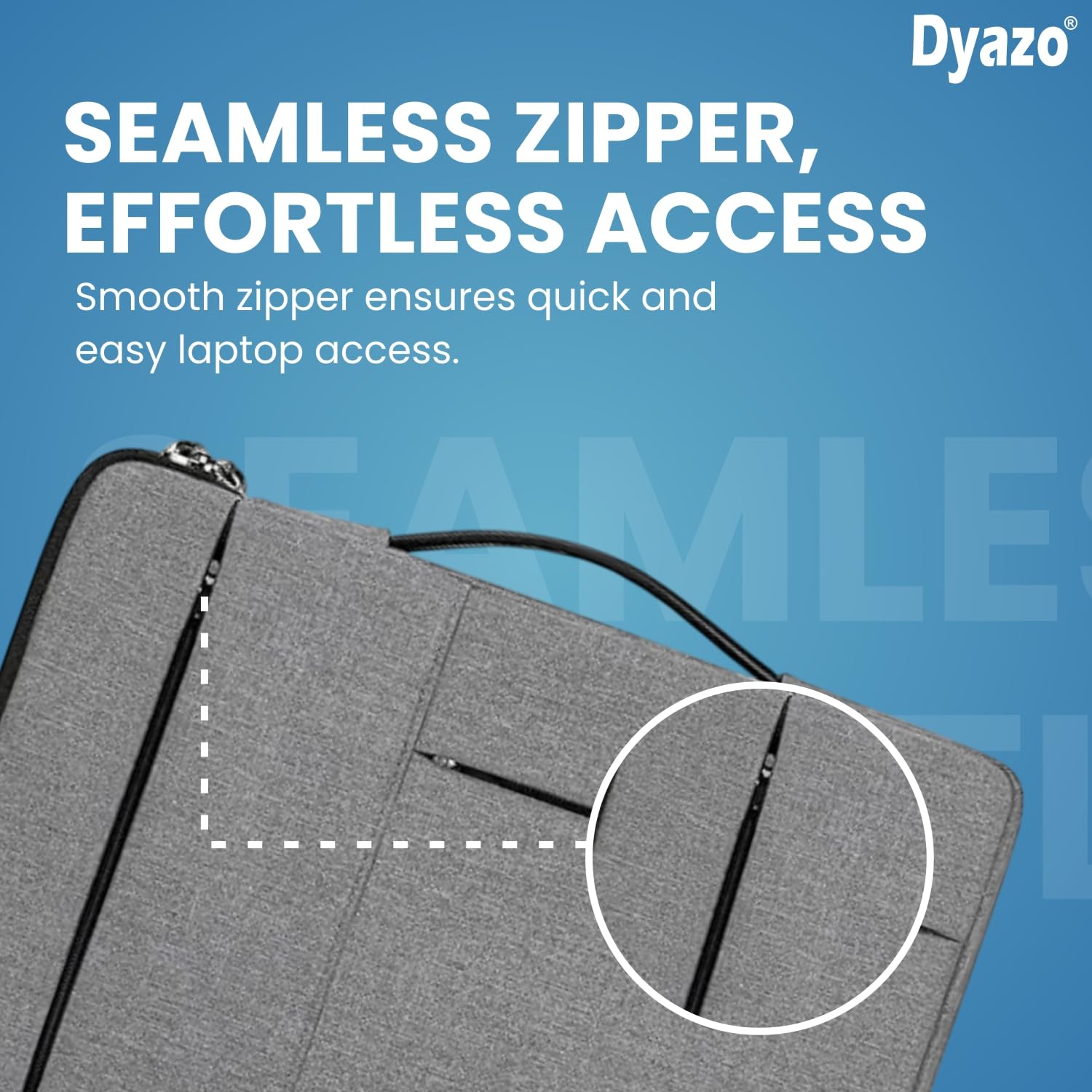 DYAZO Laptop Sleeve/Cover with Handle & Two Front Accessories Pockets Compatible for Apple, Dell, Lenovo, Asus, Hp, Samsung, Mi, MacBook and Other Notbooks (Grey)