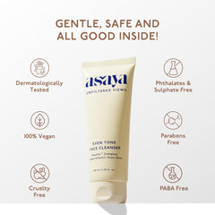 Asaya Dark Spot Removal Face Wash | Fades Spots, Acne Marks & Evens Tone | MelaMe™ Complex, Kojic Acid & Alpha Arbutin Face Wash With Pre + Probiotics | Both Women & Men | 100ml