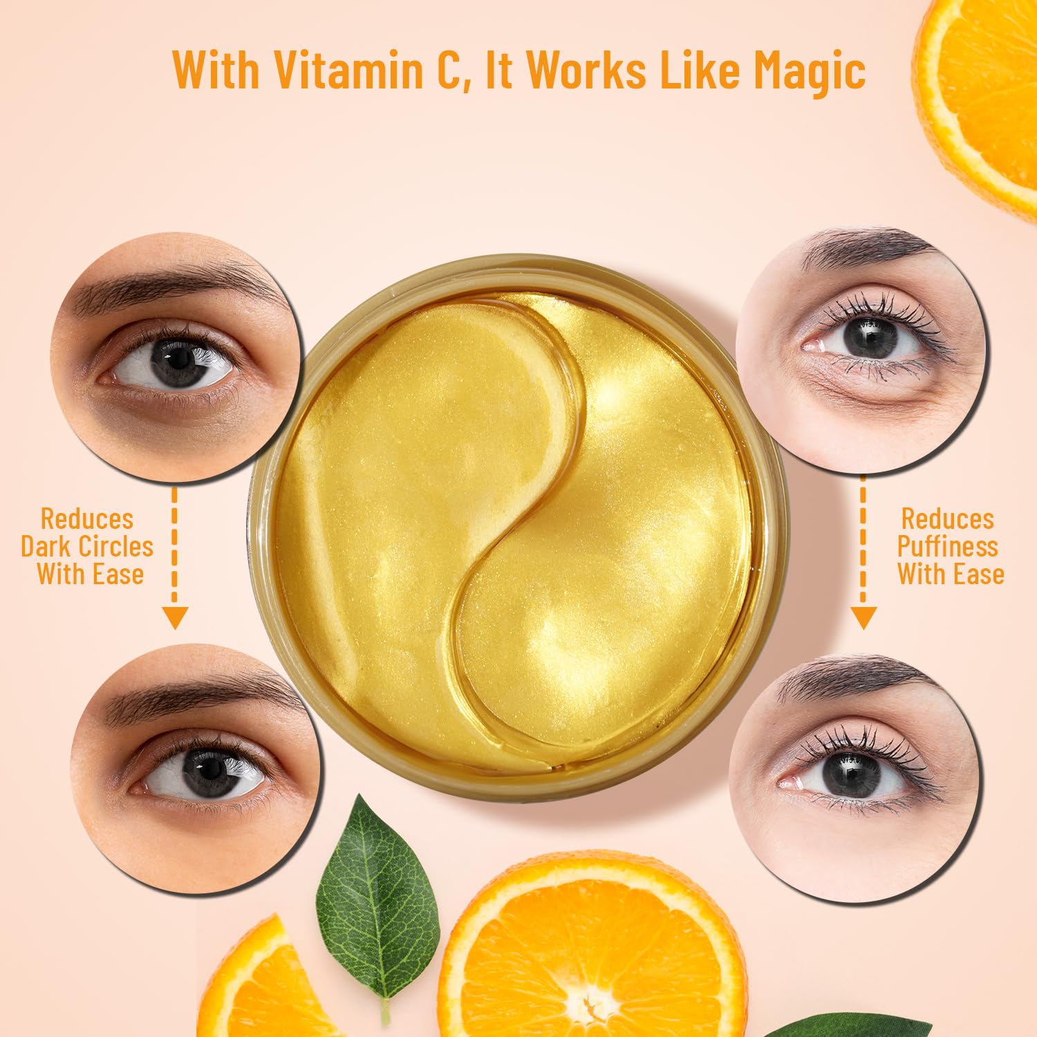 Swiss Beauty Hydra Anti Wrinkle Eye Serum Patch| Treats Dark Circles, Fine Lines And Wrinkles | Enriched With Collagen And Aloe Vera Extract | Shade -Gold, 60 Pcs