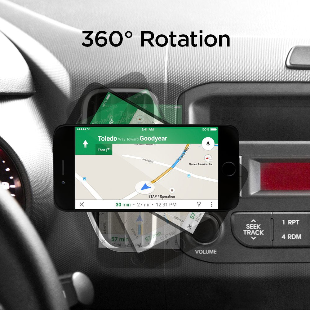 Spigen Air Vent Car Mobile Holder [Strong Magnet][Compact Design][Stable Hold][Metal Plate Included] Compatible with Most Smartphone Devices - Black