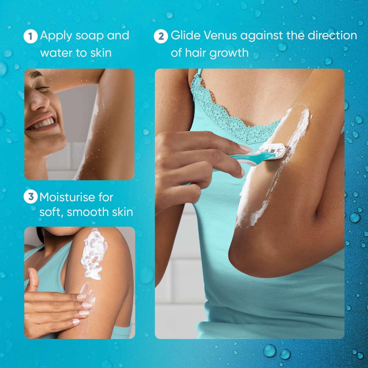 Gillette Venus Skin Love With Skin Essence | Womens Razor For Hair Removal- Pack Of 1, Green