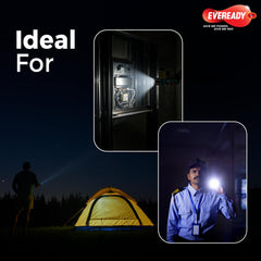 Eveready DL02 Dazzle, 1.5W Emergency Torch, Durable Aluminium Body, Bright White LED Torch, Powered by 3xAA Batteries