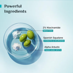 Pilgrim 2% Niacinamide Glow Sunscreen SPF 50 +++ for men and women with Spanish Squalane | Enhances Glow, Broad spectrum, Non-greasy, No white cast & Prevents Tanning | All skin types | 50 gm