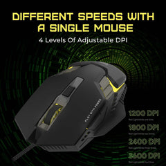 EvoFox Spectre USB Wired Gaming Mouse with Upto 3600 DPI Gaming Sensor | 6 Buttons | Upto 7 Million Clicks | 7 Colours Breathing Rainbow Lighting - Video Games from EvoFox - Shop in Sri Lanka at Arcade.lk