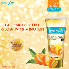 Everyuth Natural Advanced Golden Glow Peel Off Mask for Instant Glow Skin, 100 gm