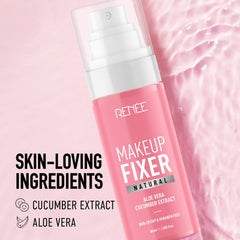 RENEE Natural Makeup Fixer For Face | Non-Sticky, Dewy Finish | With Aloe Vera & Cucumber Extract | Alcohol-Free, Hydrating Setting Spray | Vegan & Cruelty-Free | 60 ml