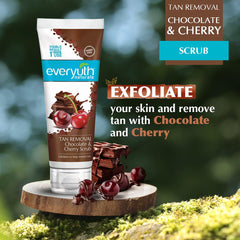 Everyuth Naturals Tan Removal Chocolate & Cherry Scrub|D tan, Detoxify & Cleanse|Paraben Free| Antioxidant Choco & Multi-Vitamin Cherries|For Oily, Dry, Normal, Combination & Sensitive Skin - 100g