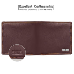HORNBULL Stella Mens Brown Purse | Stylist Mens Wallet with RFID Blocking | Wallet Men Brown Genuine Leather Gift Set