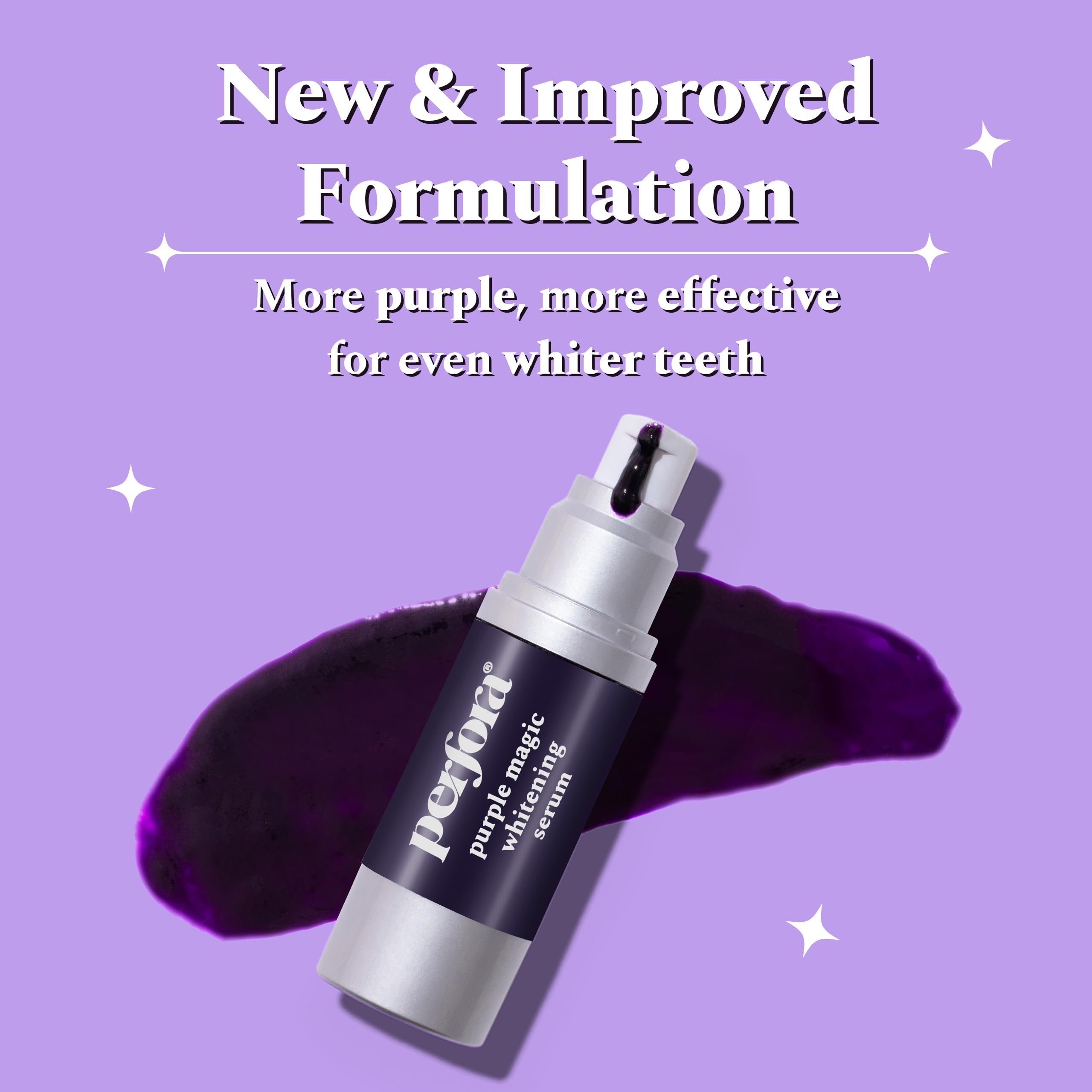 Perfora Teeth Whitening Combo - Whitens Teeth in 1 Use | Enamel-Safe & Sensitivity-Free Oral Care Formula For Tooth Stain Removal | Teeth Whitening Strips - Pack Of 3 & Purple Serum - 30ml